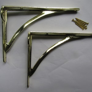 PAIR of IRONBRIDGE 10&quot; Cast iron shelf brackets old Rustic vintage retro scaffold industrial arch wall bracket