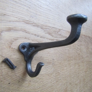 PACK Of 5 AYLSHAM Cast iron Rustic Hat & coat hook vintage retro old antique style hallway bedroom Peg hanger