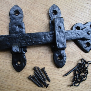 CAST IRON DOOR Latch rustic iron door privacy catch latch victorian cottage gothic vintage old style Arrow Head BLK