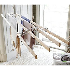Vintage Rustic Airer Cottage Kitchen Ceiling Drier Creel Clothes Horse