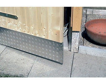 BRITISH MADE DOOR Kick Plate Aluminium Chequer Repair plate Door Bottom Metal Kicking Push Protection Protector Protective metal Strip