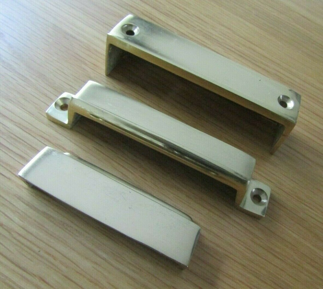 Solid Brass RIM LOCK KEEP Latch Striker Plate Door Keeps Vintage Old