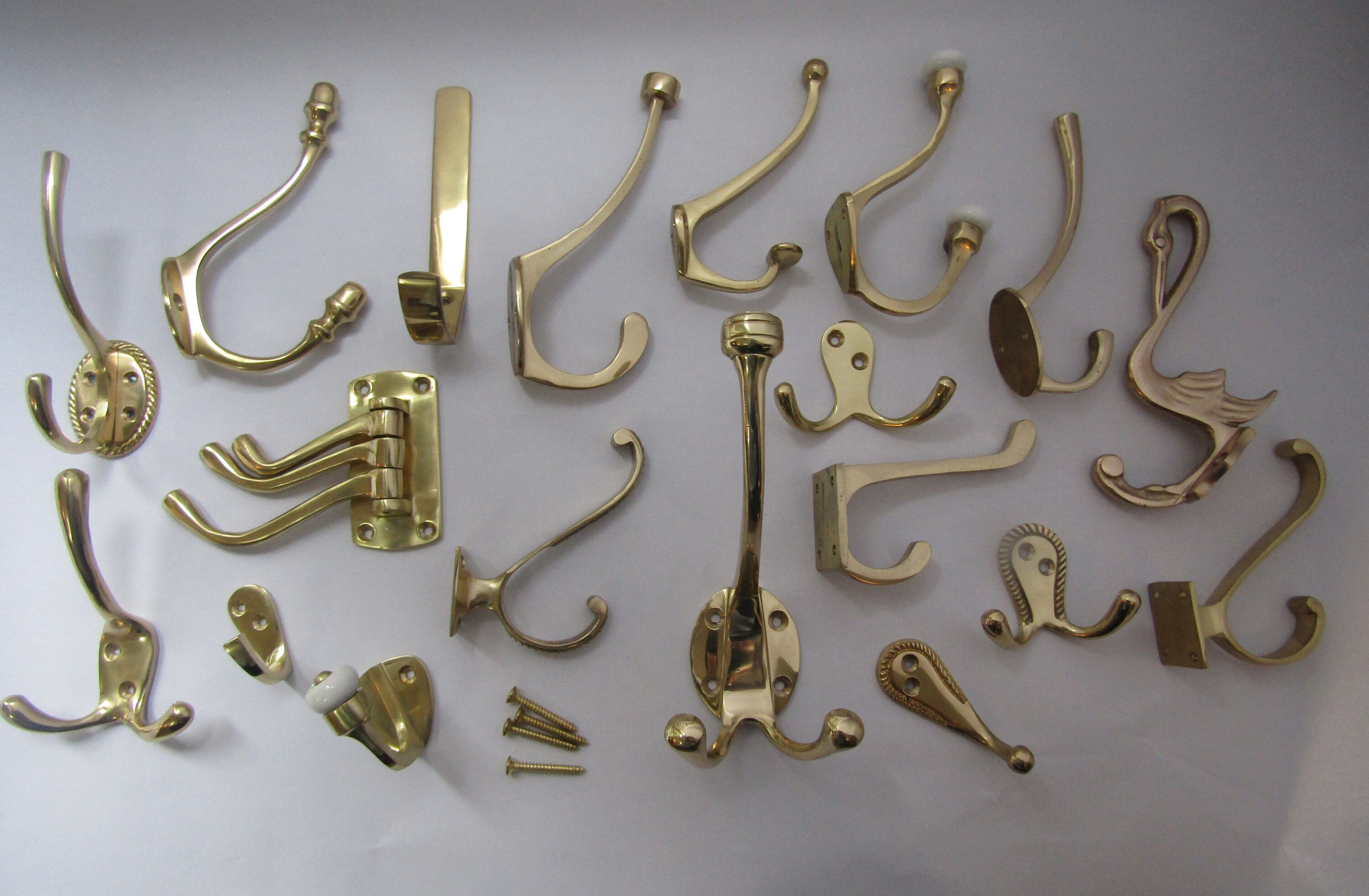 Victorian brass coat hooks deals