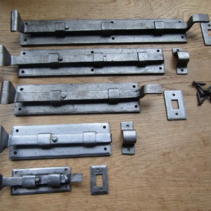 FISH TAIL DOOR  Bolt Hand forged blacksmith traditional vintage door slide bolt wrought iron old rustic scroll lock latch bolt