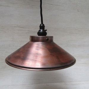 9" CONICAL ANTIQUE COPPER ceiling light Shade Round Dome industrial Vintage Retro Old Style factory ceiling pendant light Shade