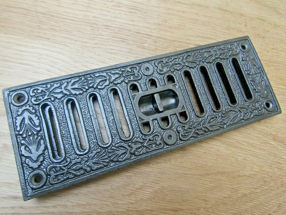 Grille D' Aération , Aérateur De Cheminée Epoque Napoléon 3 Victorian En Bronze Et Laiton Bel 21850