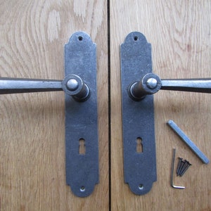 ART DECOR Cast iron Lever lock door handles Rustic vintage country pull handles
