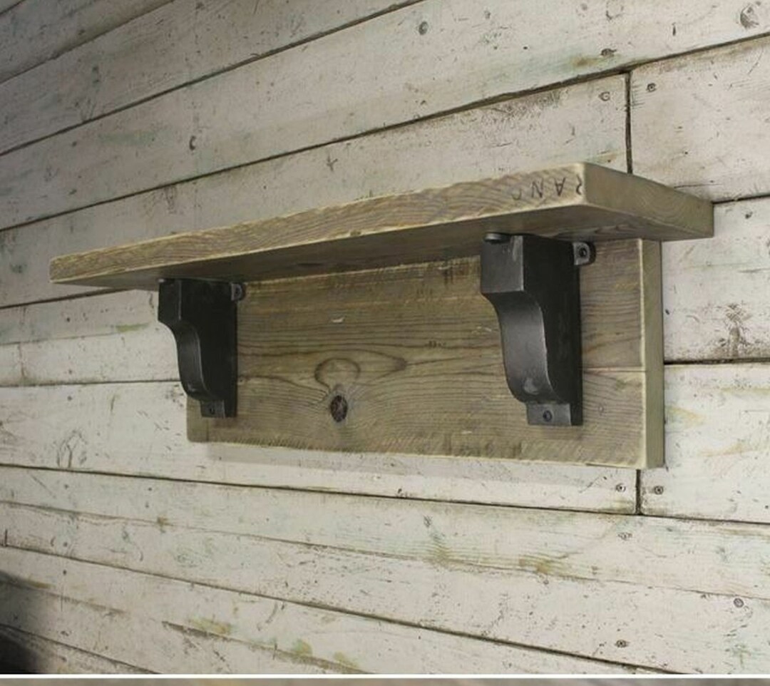 Rustic Cast Iron Corbel Mantelpiece Shelf Support Brackets Support