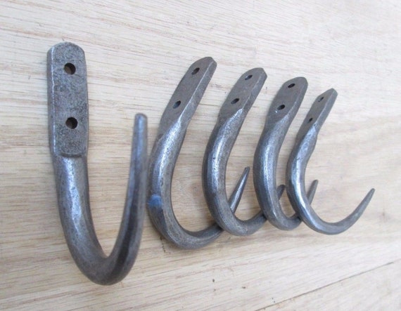 Pack of 5 MEAT J Hook Handforged Blacksmith Rustic Wrought Iron Hooks Vintage Old Country Iron Hanging Hooks Cottage Kitchen Hand Forged Etsy