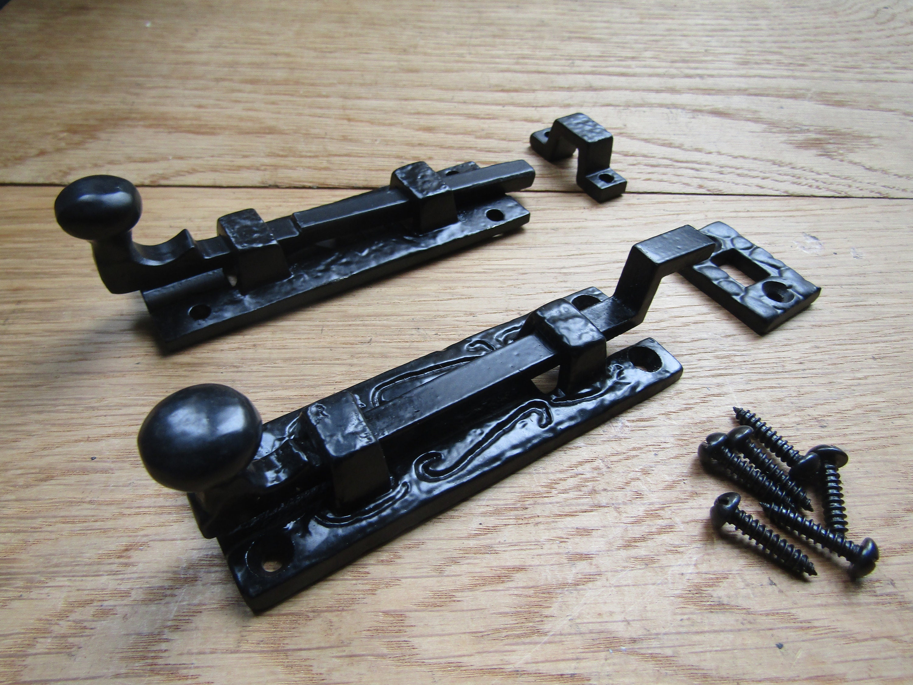 2 Stück 4 In Schuppen Türschlösser Heavy Duty Schwarz Tür Bolt