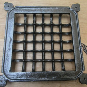 Cast iron Medieval gothic door window glass bullion aperture grille cover Period home air vent Ventilation cover grill image 5