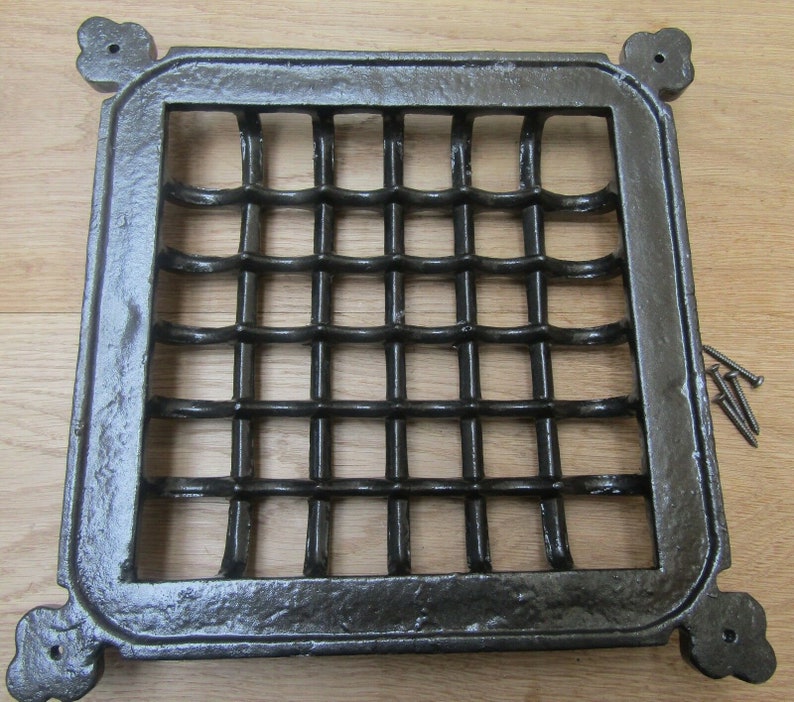 Cast iron Medieval gothic door window glass bullion aperture grille cover Period home air vent Ventilation cover grill image 5