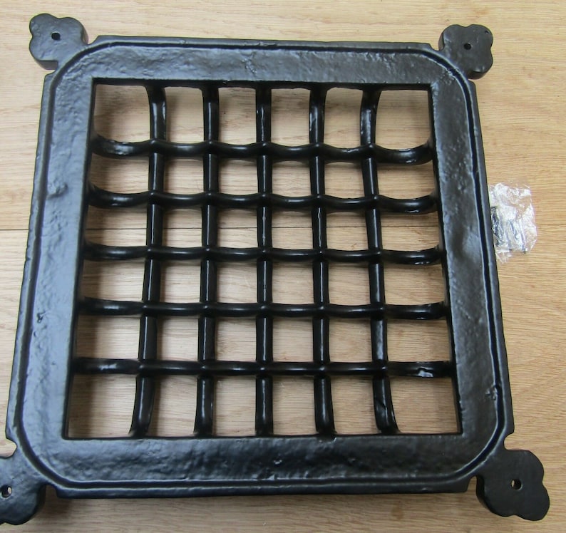 Cast iron Medieval gothic door window glass bullion aperture grille cover Period home air vent Ventilation cover grill image 3