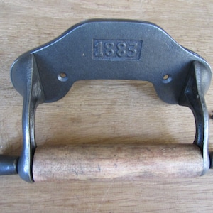 1883 EMBOSSED Antique iron Paper toilet roll holder rustic vintage antique ornate fancy old style roll holder loo wc holder