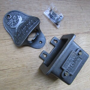 Cast Iron Historic US Route 66 Bottle Opener - Wall Mount Antique Brown