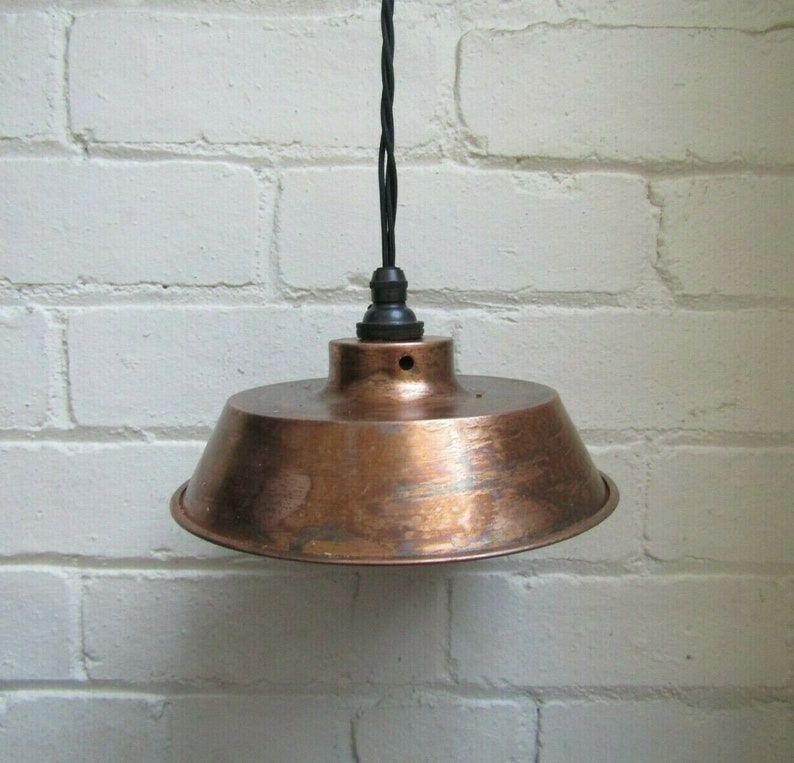 Bistro Antique Copper Ceiling Light Shade Round Dome Bistro Antique Copper Ceiling Light, Vintage Copper Light Shade