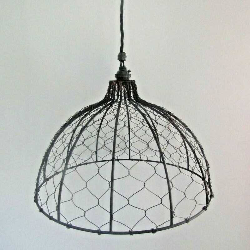 Bird Modern Wire Cage Ceiling Light Shade - Easy Fit Pendant Lampshade, Industrial