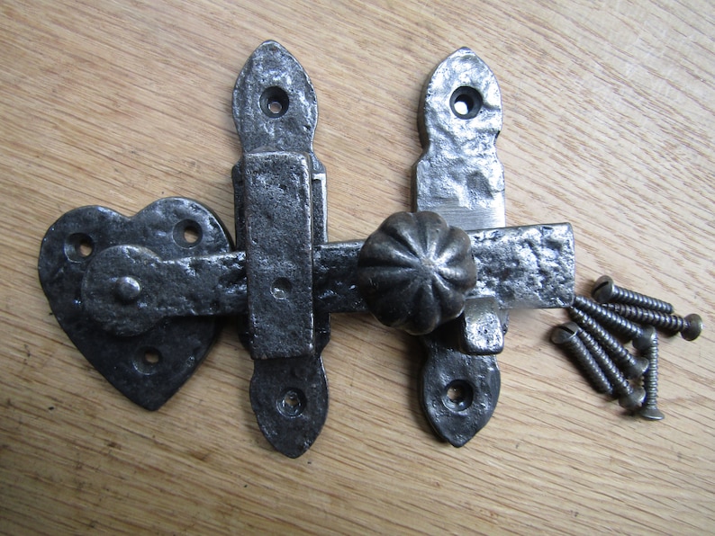 CAST IRON DOOR Latch rustic iron door privacy catch latch victorian cottage gothic vintage old style Pumpkin AI