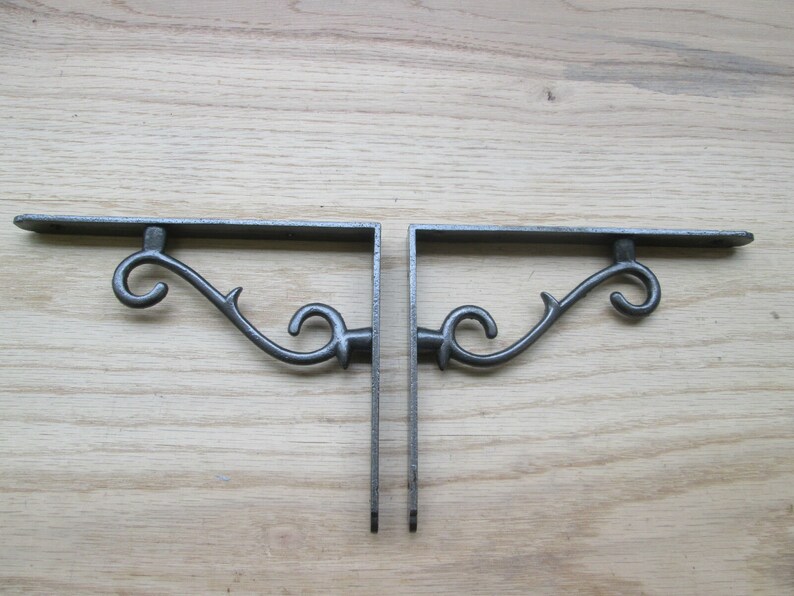 Pair of THORN Cast Iron Rustic Shelf Brackets Vintage Retro Etsy UK