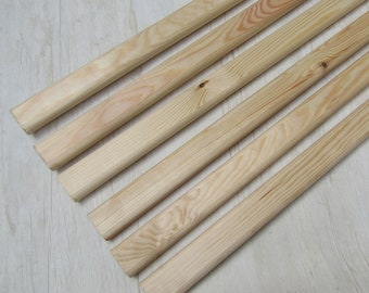 Lot de 6 lattes baguette de cuisine traditionnelle poulie de plafond victorienne séchoir à linge lattes de bois cuisine casserole étagère tour