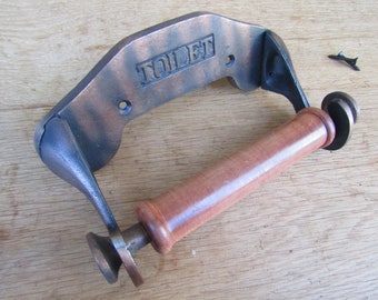 TOILET EMBOSSED Antique copper Paper toilet roll holder rustic vintage antique ornate fancy old style roll holder loo wc holder