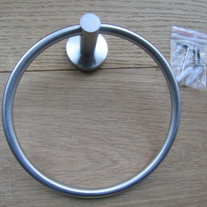 SATIN STAINLESS STEEL  Bathroom accessories towel ring toilet roll holder stand robe hook