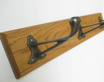 ヴィンテージアルミコートラック：素朴な壁掛けフック、ソ連 1970年代