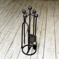 WINDSOR Hand Forged blacksmith vintage Rustic Fireside Fireplace Companion Tool Set Coal Log Fires antique iron
