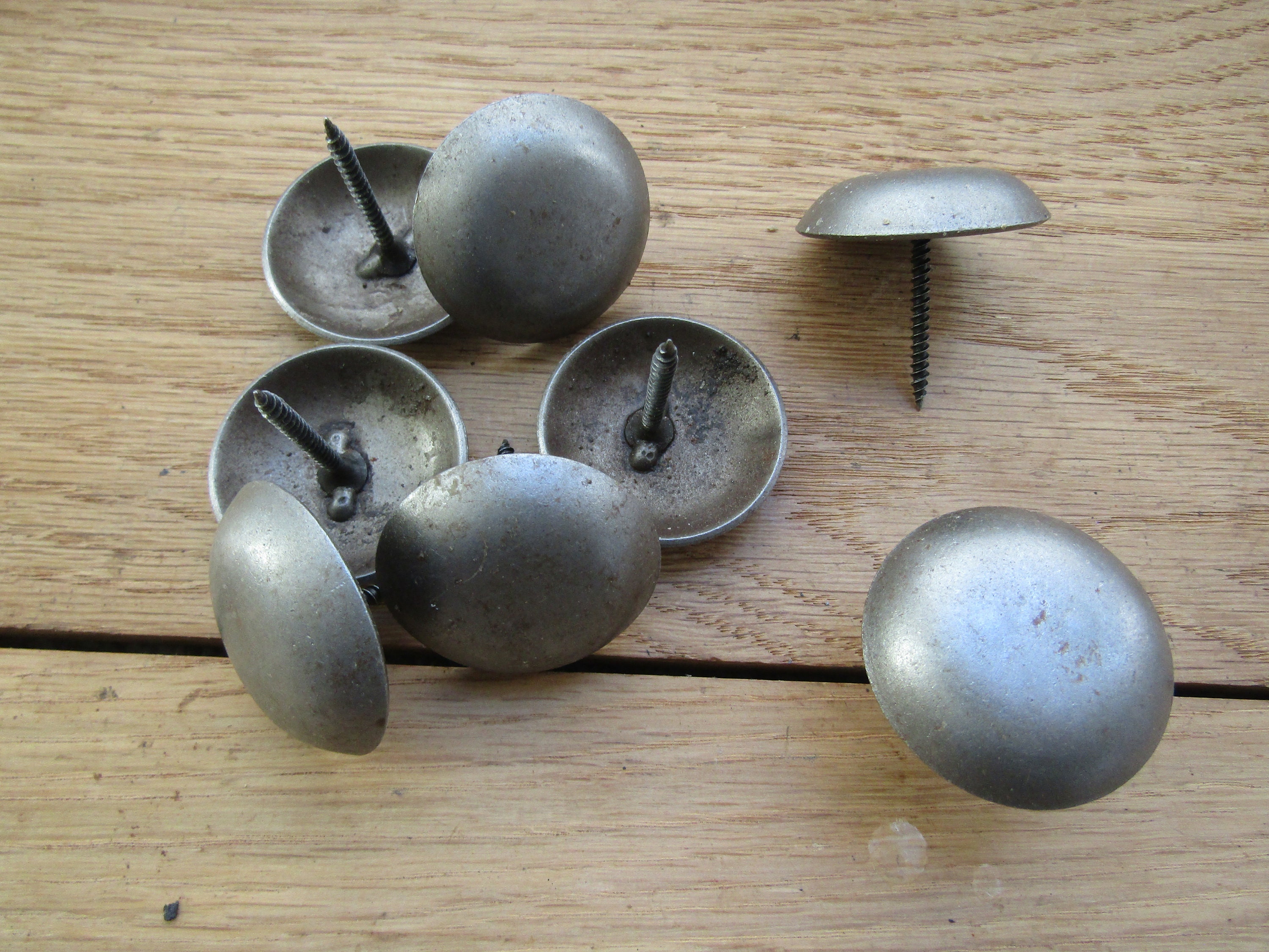 Pack of 10 ROUND STEEL 40mm metal door studs nails old vintage retro rustic door Furniture wood arts crafts studs antique iron