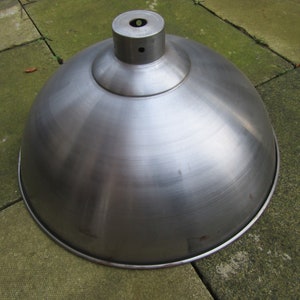 24"/600mm Large Rustic Silver STEEL ceiling light Shade Round industrial Vintage Retro Old Style factory ceiling pendant light Shade