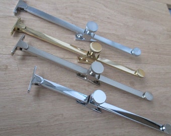 Sliding Screw Down Stay Lock Fenster Flügel Stay Solid Messing poliert Chrom / Messing / Satin-Chrom oder schwarz Gusseisen