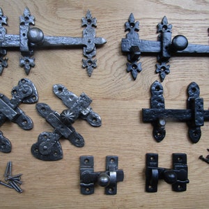 CAST IRON DOOR Latch rustic iron door privacy catch latch victorian cottage gothic vintage old style image 1