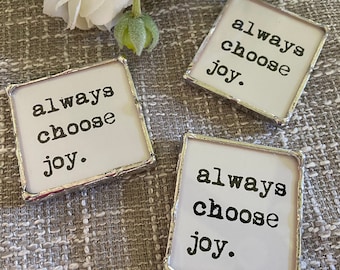 Always Choose Joy Magnets Christmas gift inspirational