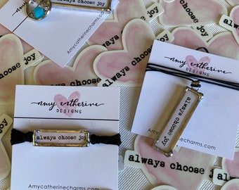 Always Choose Joy Necklace Bracelet Keychain | Inspirational Gift