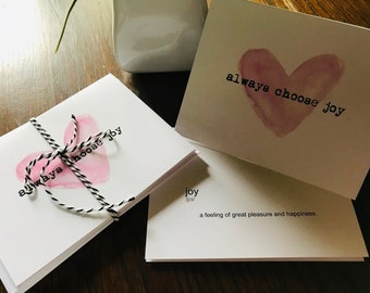 Always Choose Joy Notecards inspirational Christmas gift