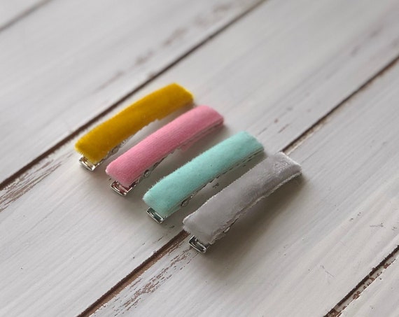 Pastel Spring Velvet Hair clips