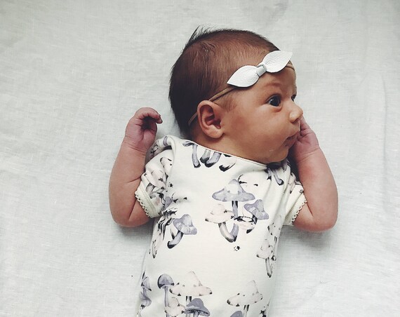 Newborn baby bows on nylon headbands