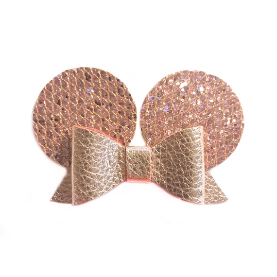Rose gold Minnie Mouse hair clip for Disney world