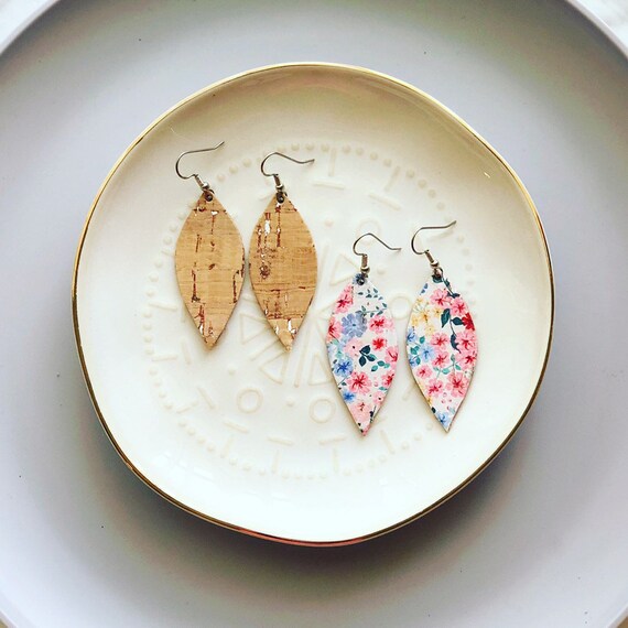 Cork Leather Earrings
