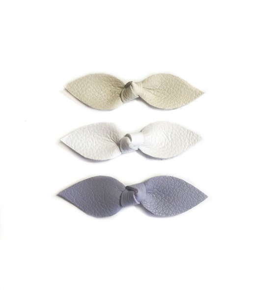 Leather Knot Hair Ties // Headbands or Clips