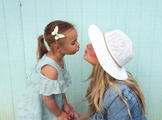 Leather Butterfly Hair Clip // Silver, Gold or Pink