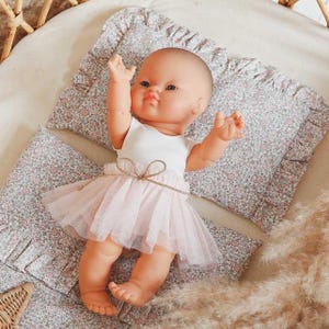 Minikane ballerina clothes, miniland doll tutu skirt 15 inch doll leotard, ballerina doll outfit Paola Reina 34 cm, Easter gift for kids