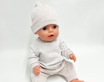Baby Born lounge set, Baby Born 43 cm sports set, doll sweatshirt, doll pants , doll beanie, 17 inch doll clothes, christmas gift