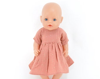 Baby Born Doll Dress American Doll Dress Muslin Doll Dress 42 43 Cm Doll Dress 18 Inch Doll Muslin Dress Baby Born Doll Clothes Etsy