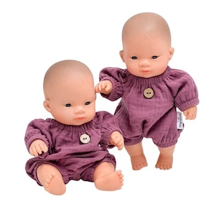 Baby Miniland romper, 21 doll clothes, doll clothes, baby doll clothes, double gauze romper,Paola Reina doll 21 cm,  christmas gift for kids