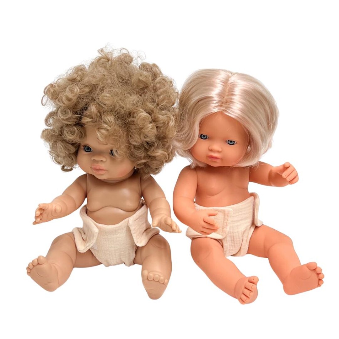 8-teiliges Puppenzubehör-Set: 4 Windeln & 4 Socken Für Puppen (35–45 Cm) – Wiederverwendbar, Aus Baumwolle