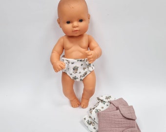 Miniland 32cm doll diaper set, doll nappies set , 12 inch doll diapers , 12 inch doll nappies, 30 - 32 cm doll nappies