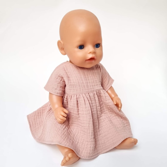 Baby Born poppenjurk mousseline pop roze jurk 42-43 cm - Nederland