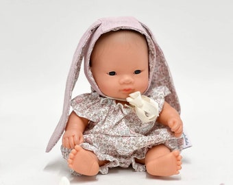 Vêtements de bébé Miniland, barboteuse de poupée de 21 cm, barboteuse de poupée Minialnd, barboteuse florale, barboteuse de poupée 9 pouces