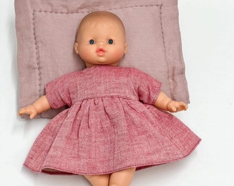 Minikane soft body doll 28cm, poppenkleding, Minikane soft body doll jurk, mousseline poppenjurk, 11inches poppenkleding, kerstcadeau voor kinderen